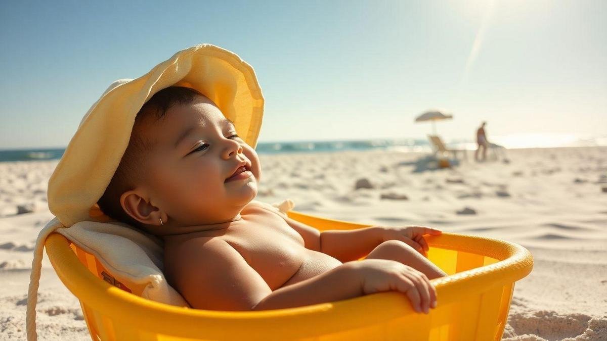 Preparando o Bebê Para o Primeiro Passeio a Praias